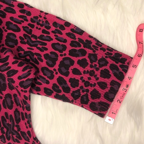 Design History Pink&Purple Animal Print Sweater XL - Picture 9 of 10